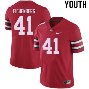 NCAA Ohio State Buckeyes Youth #41 Tommy Eichenberg Red Nike Football College Jersey UHB4345SI